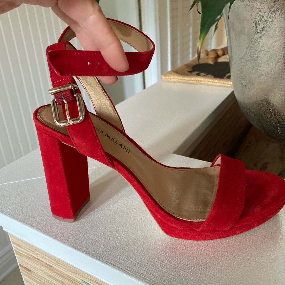 Antonio Melani Red Block Heel